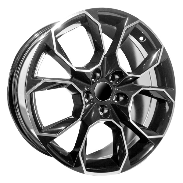 18" Evolution Racing Phantom 5/112 8J ET42 CB57.1 Black Machined Face Wheels