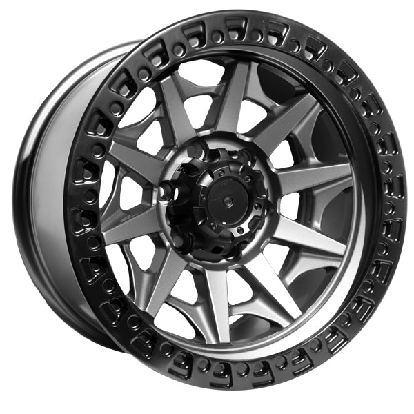 17" Evolution Racing Claymore 6/139 9J ET0 CB106.1 Dark Gun Metal Wheels