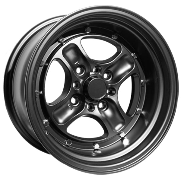 15" Evolution Racing Brazza 8/100/114 8J ET0 CB73.1 Matt Black Wheels