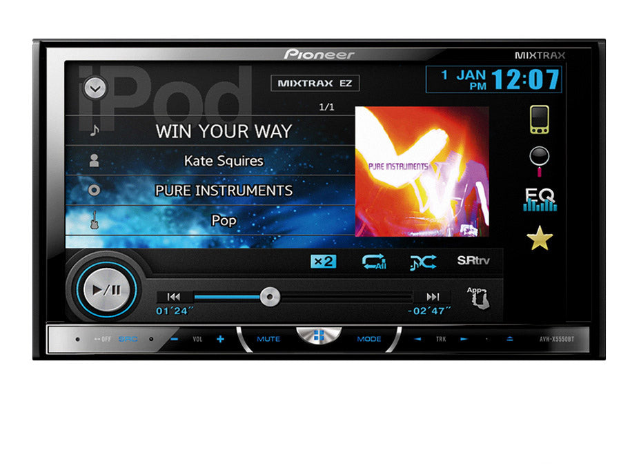 Pioneer AVH-X5550BT Double Din DVD System with USB/Bluetooth