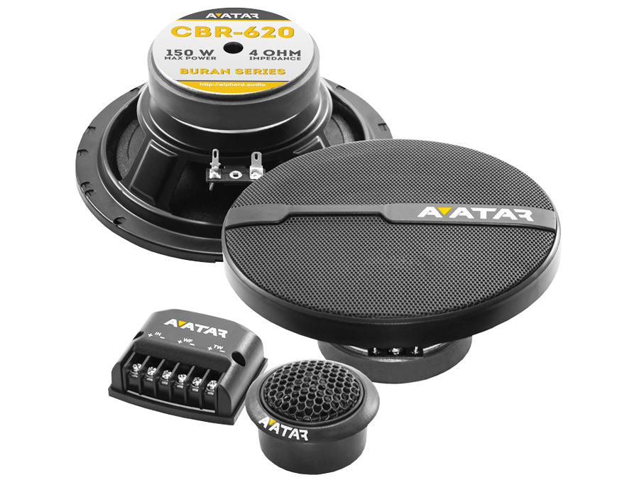 Deaf Bonce Avatar CBR-620 6" 75rms 2way Component Split System - Car Audio For Sale Online & Instore at Evolution Wheel And Tyre