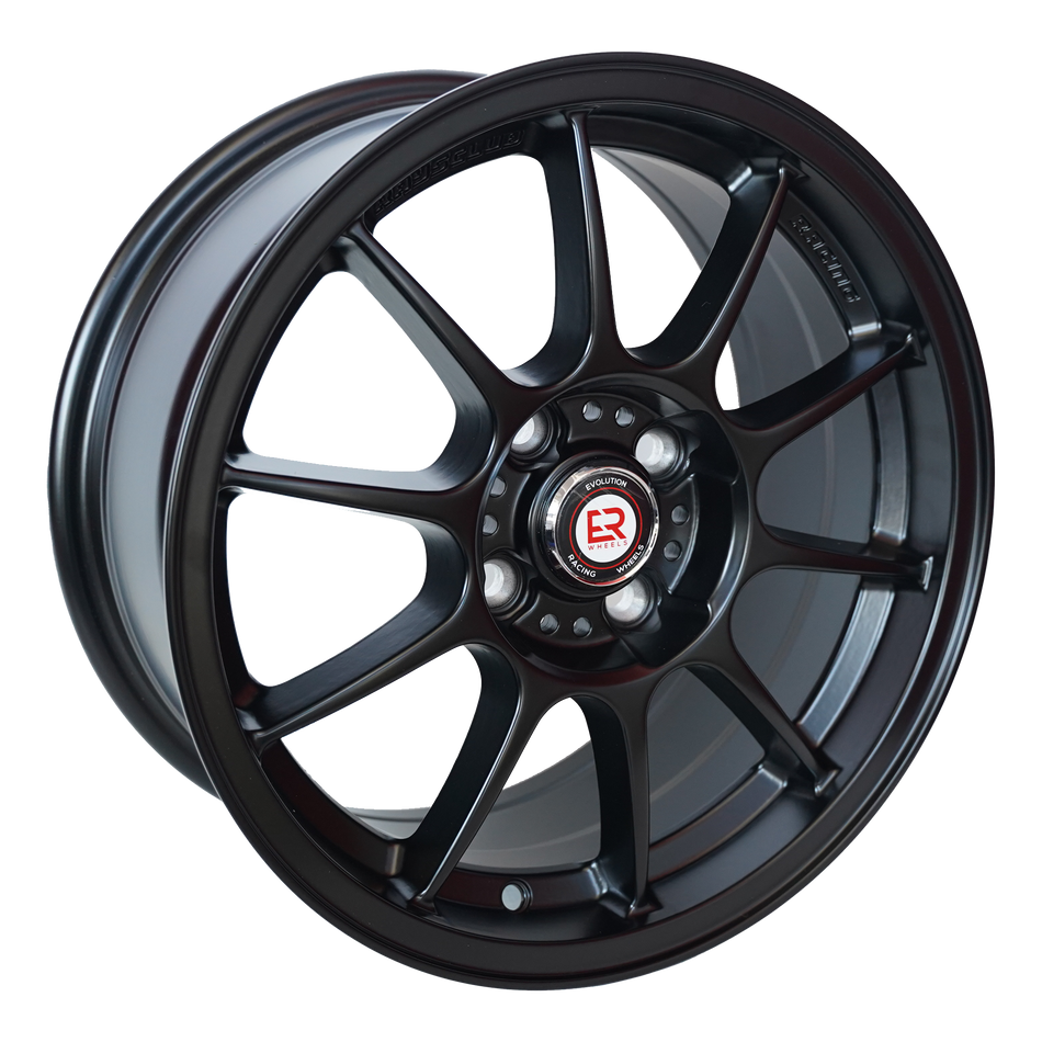 15" Evolution Racing Cali 4/100 7J ET35 CB73.1 Matt Black