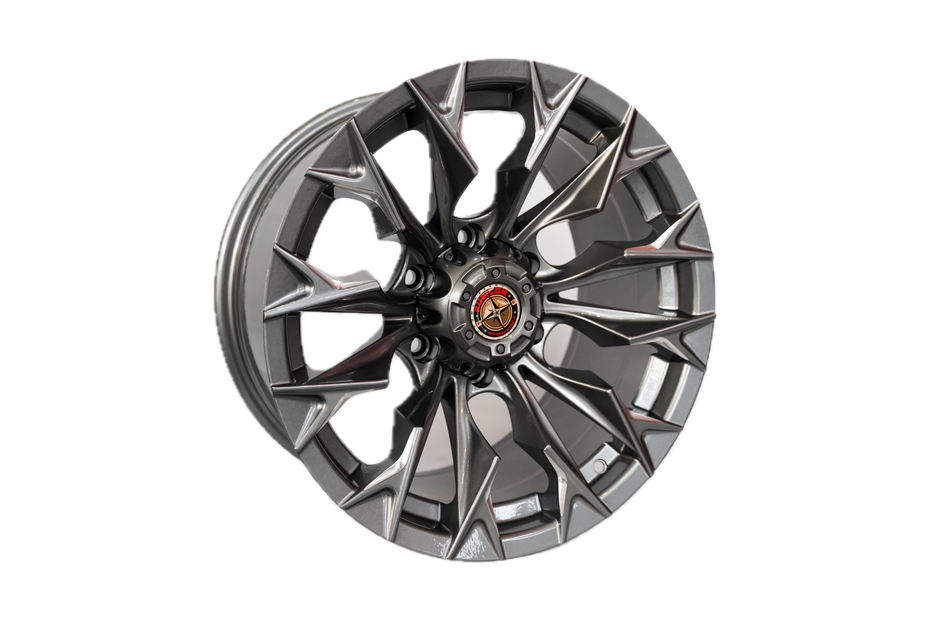 18" Rubicon Off Road Karoo 6/139 9J ET0 CB108.1 Gunmetal + Milling