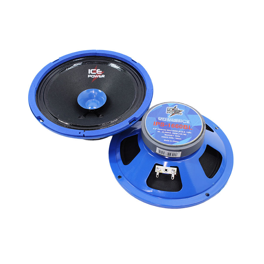 Ice Power IPS-1660BL 6.5" 800w 3way Bullet Midrange Speakers (Blue) - Car Audio For Sale Online & Instore at Evolution Wheel And Tyre