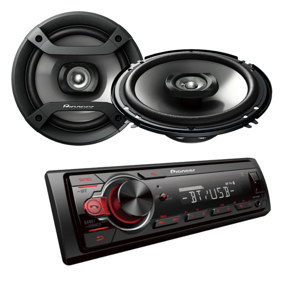 Pioneer MXT-S216BT Media Player with 6.5" 200W Speakers Combo