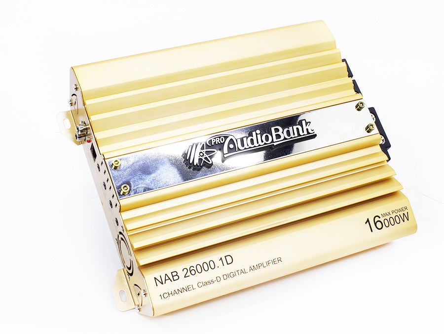 AudioBank Mono Gold Series 26000w 1channel Class D Amplifier - Car Audio For Sale Online & Instore at Evolution Wheel And Tyre
