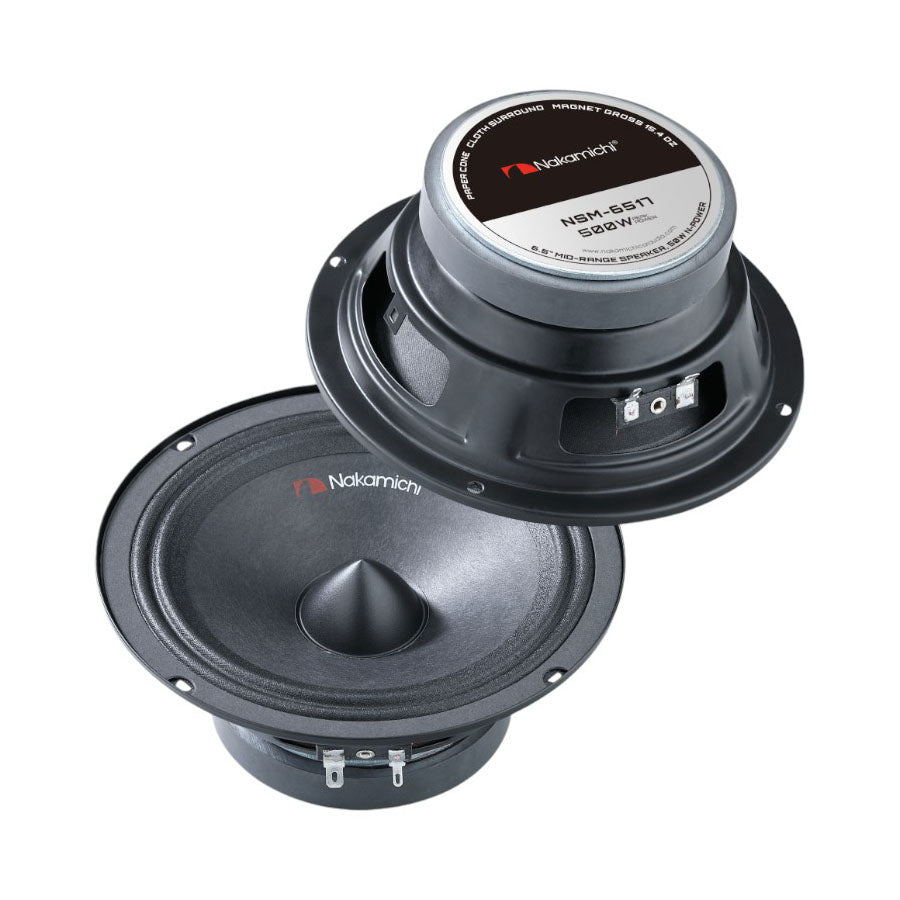 Nakamichi NKM-NSM-6517 6.5" 500w 50rms Midrange Speakers - Car Audio For Sale Online & Instore at Evolution Wheel And Tyre