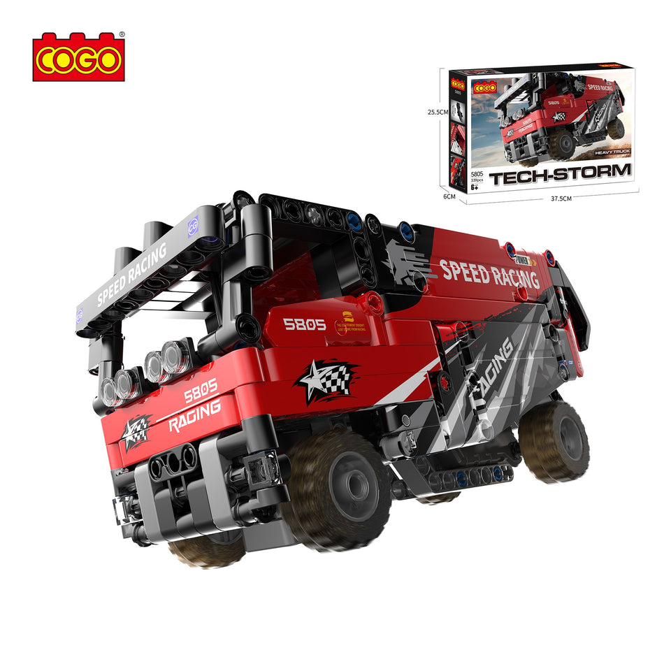 Cogo Tech-Storm Red Heavy Pull Back Truck