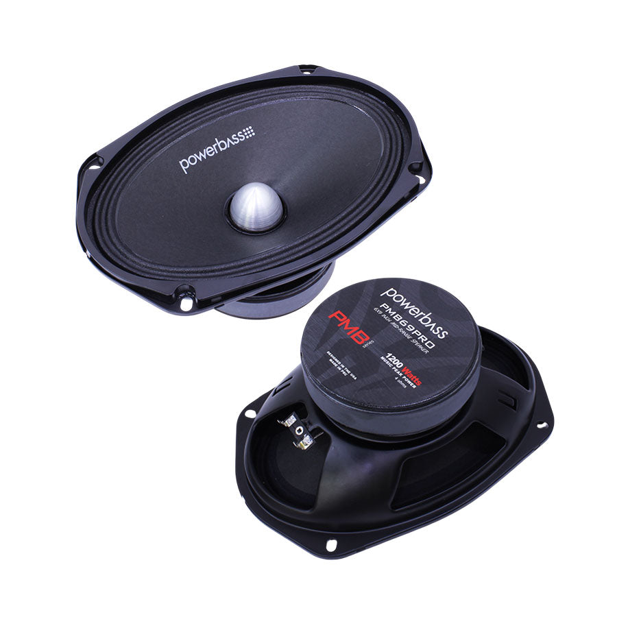 Powerbass PMB69PRO 1200w 6x9" Mid-Range Speaker with Bullet - Car Audio For Sale Online & Instore at Evolution Wheel And Tyre