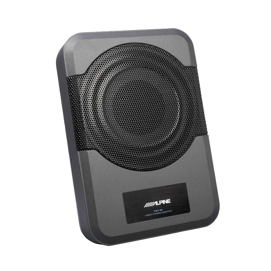 Alpine PWE-S8 8" 120w Compact Active Subwoofer with 240w Amplifier - Car Audio For Sale Online & Instore at Evolution Wheel And Tyre