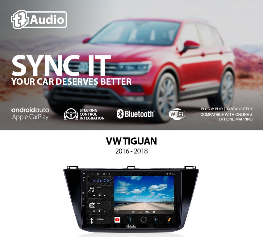 TT Audio 10" replacement radio for VW Tiguan 2016 - 2018 (4G ULTRA)