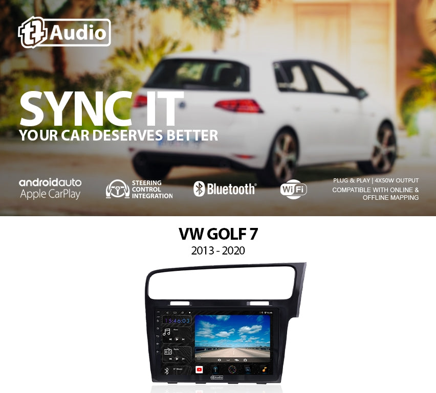 TT Audio 10" replacement radio for VW GOLF 7 2013 - 2020 (4G ULTRA)