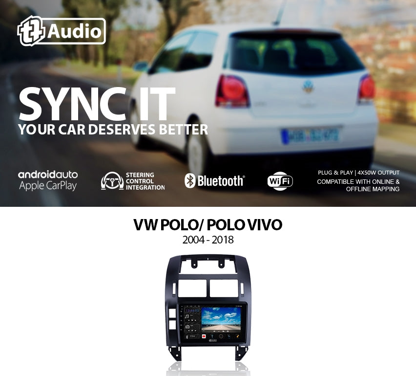 TT Audio 9" replacement radio for VW Polo 2004 - 2018 (4G ULTRA)