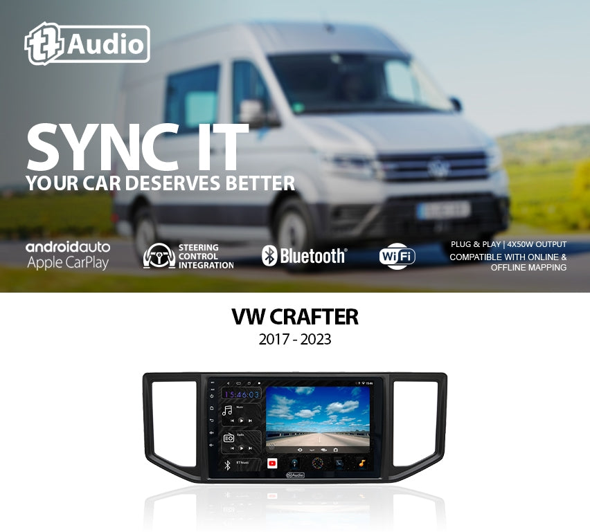 TT Audio 9" replacement radio for VW CRAFTER 2017 - 2024 (4G ULTRA)