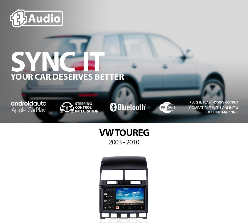 TT Audio 9" replacement radio for VW TOUAREG 2004 - 2010 (4G ULTRA)