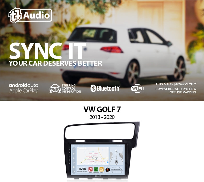TT Audio 10" replacement radio for VW GOLF 7 2013 - 2020 (CLASS D)
