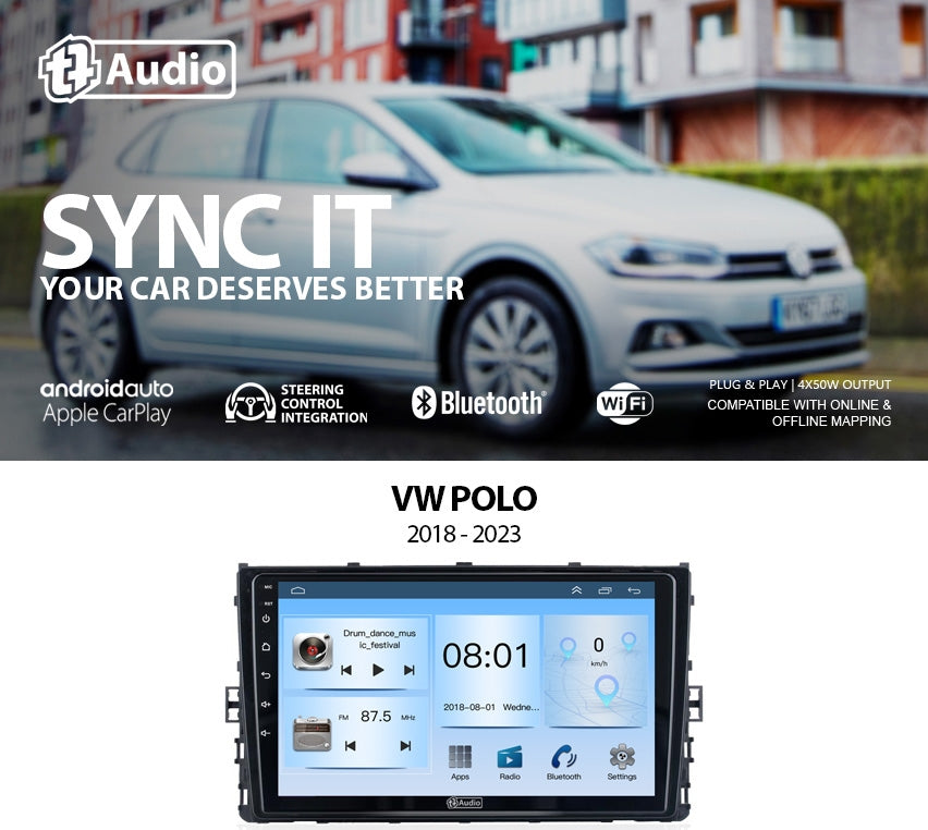 TT Audio Replacement Radio For VW POLO 2018-2024 (ECO)