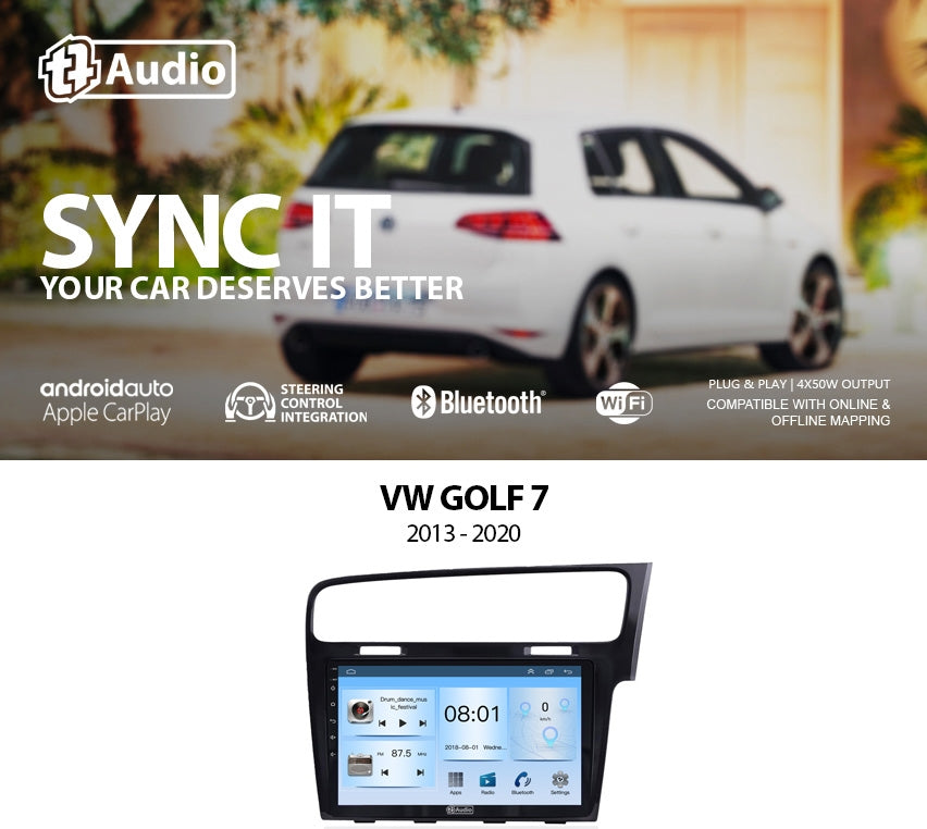 TT Audio 10" replacement radio for VW GOLF 7 2013 - 2020 (ECO)