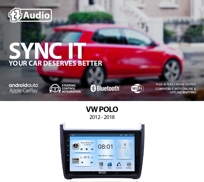 TT Audio 9" replacement radio for VW Polo 2012 - 2018 (ECO)