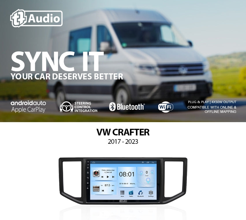 TT Audio 9" replacement radio for VW CRAFTER 2017 - 2024 (ECO)