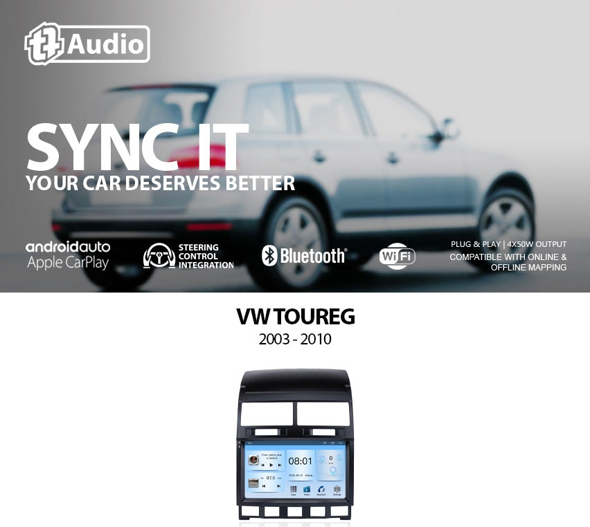TT Audio 9" replacement radio for VW TOUAREG 2004 - 2010 (ECO)