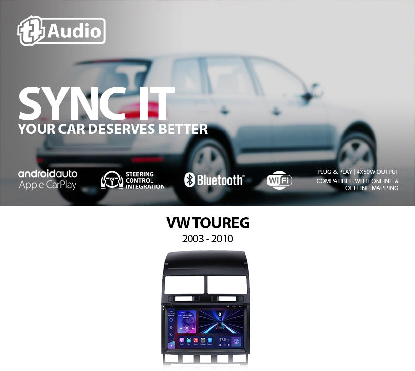TT Audio 9" replacement radio for VW TOUAREG 2004 - 2010 (MID SPEC)