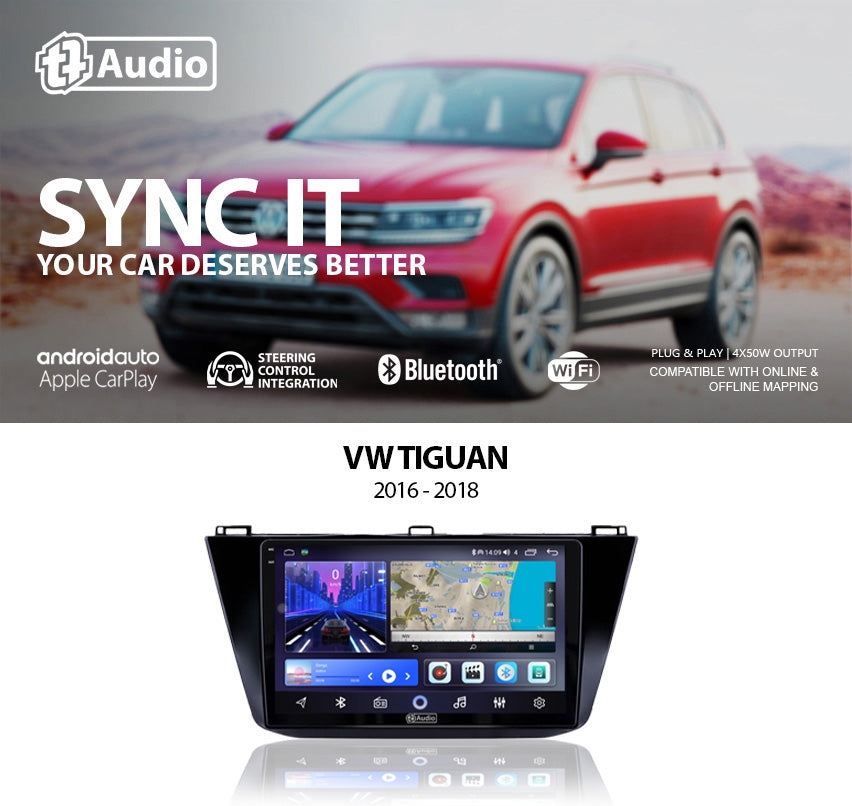 TT Audio 10" replacement radio for VW Tiguan 2016 - 2018 (2K SCREEN)