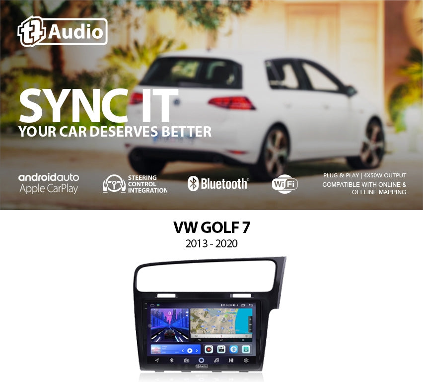 TT Audio 10" replacement radio for VW GOLF 7 2013 - 2020 (2K SCREEN)