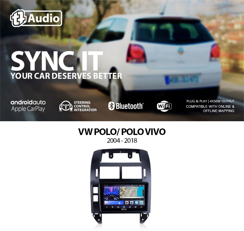 TT Audio 9" replacement radio for VW Polo 2004 - 2018 (2K SCREEN)