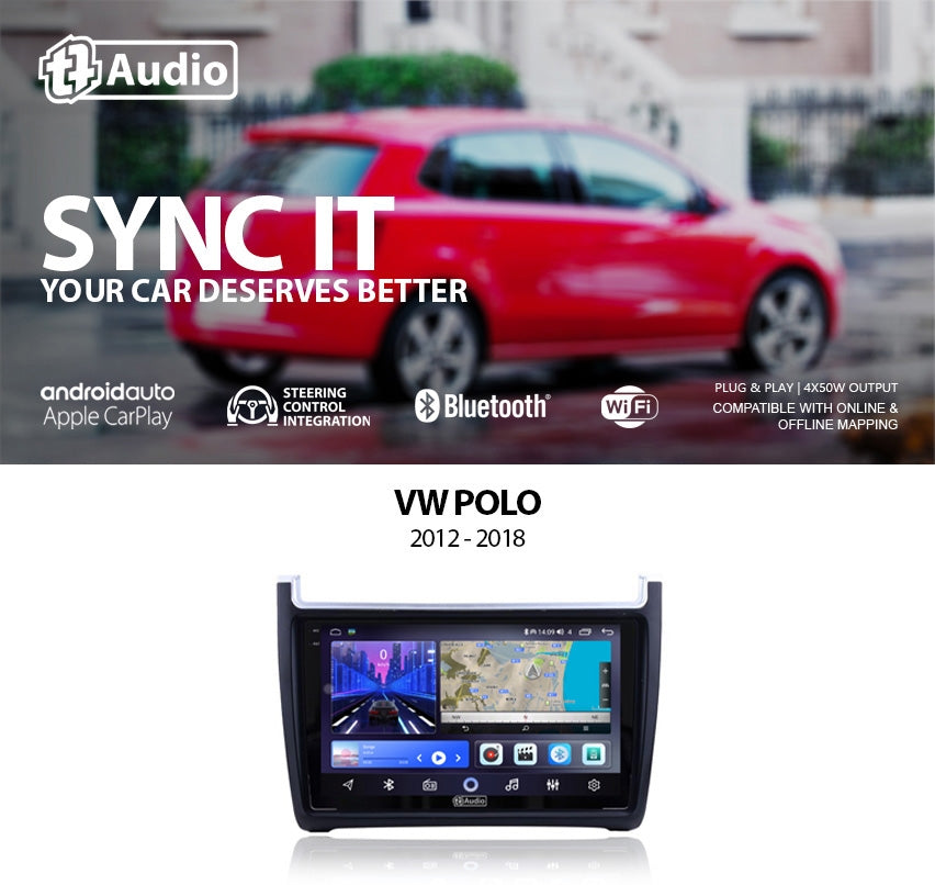 TT Audio 9" replacement radio for VW Polo 2012 - 2018 (2K SCREEN)