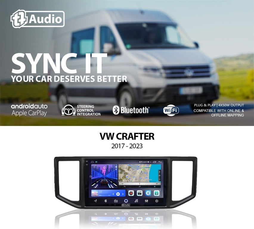 TT Audio 9" replacement radio for VW CRAFTER 2017 - 2024 (2K SCREEN)