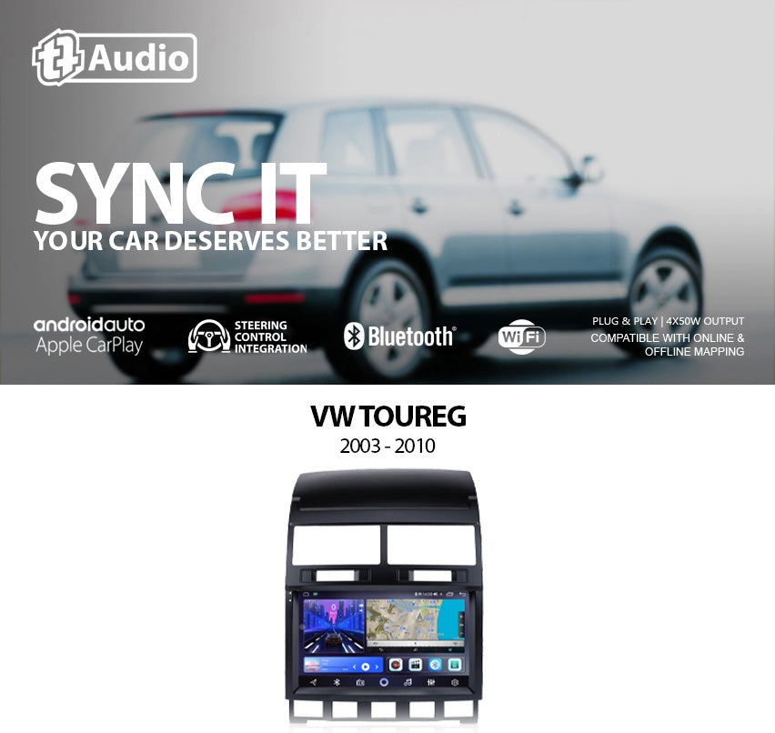 TT Audio 9" replacement radio for VW TOUAREG 2004 - 2010 (2K SCREEN)