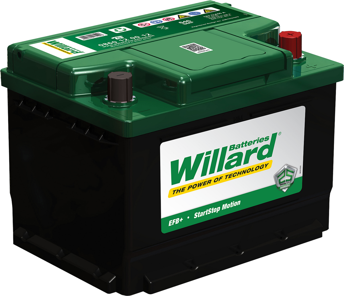 619/618 Willard Battery (Old Battery trade-in or R305 scrap charge applies) for sale online at Evolution Wheel and Tyre.