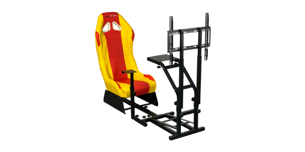 BlackSpider BSVR008 Racing Simulator Seat Red Yellow