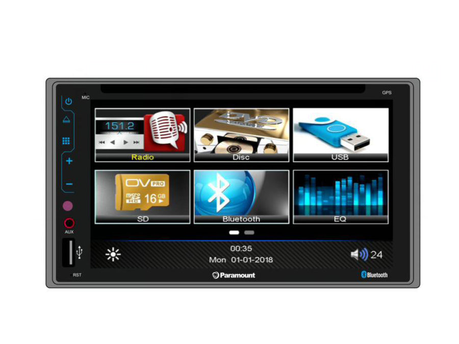 Paramount ZS6040BT Double Din Multimedia System