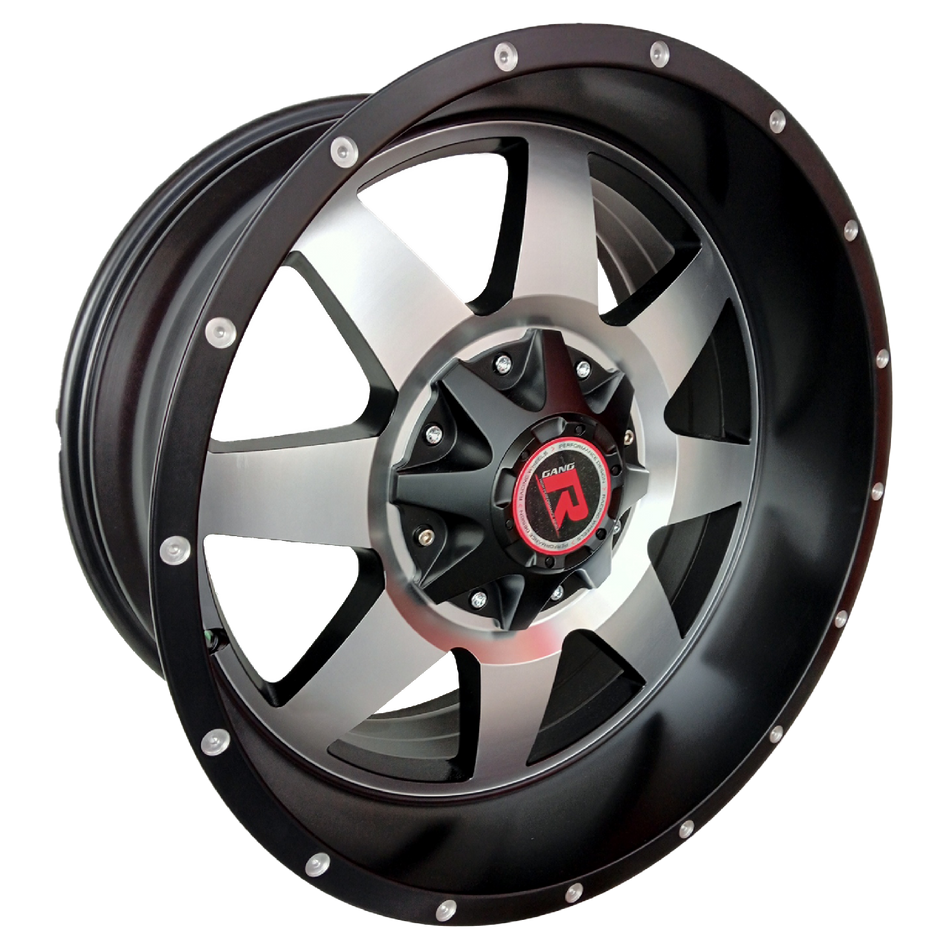 20" GR313 5/139/150 ET0 CB Matt Black + Silver Tint Wheels