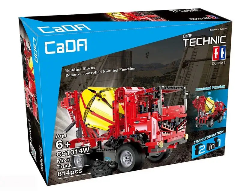 Double Eagle Cada Technic Remote Control Mixer Truck - 814 Pieces