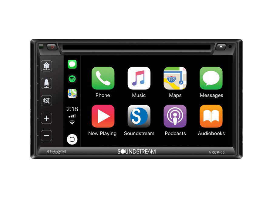 Soundstream VRCP-65 Double Din DVD System with Apple Car Play (Open box Deal)
