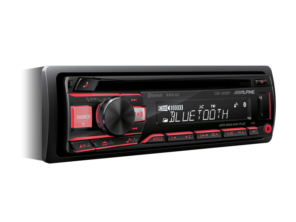 Alpine CDE-203BT Media Player with Bluetooth/AUX/CD/MP3/USB/Stereo/ Android for sale online at Evolution Wheel and Tyre.