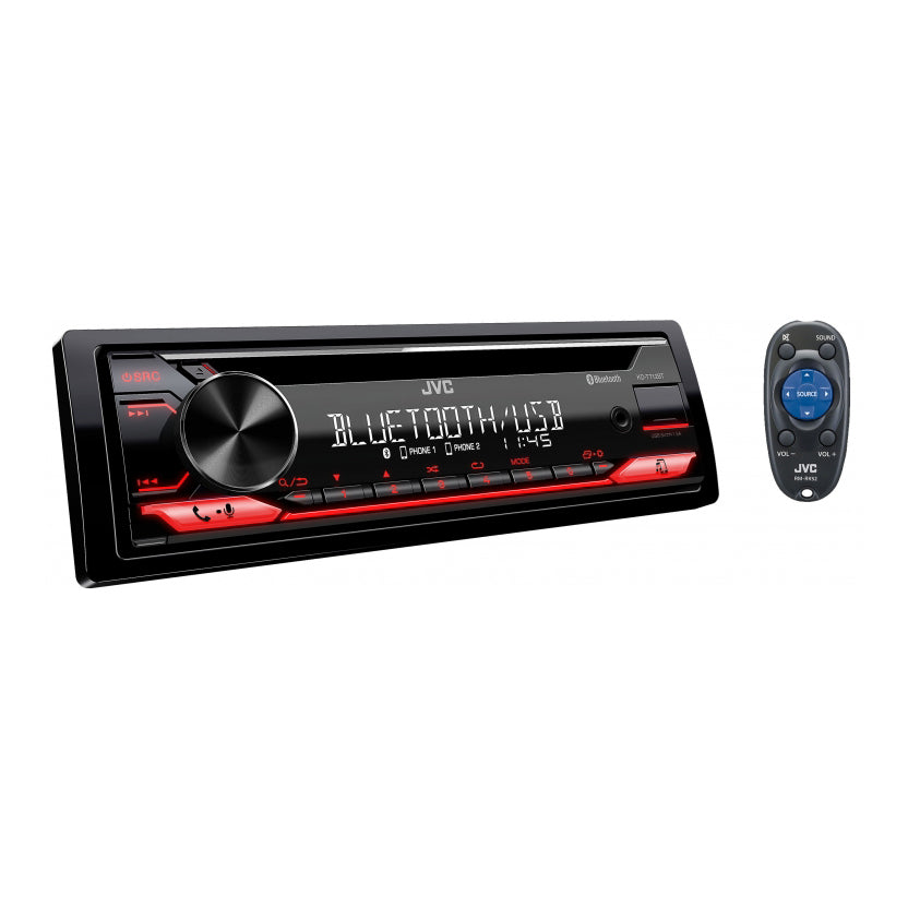 JVC Kd-t712bt Single Din Cd Receiver with Bluetooth/USB for sale online at Evolution Wheel and Tyre.