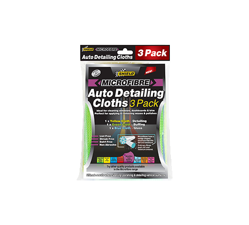 Shield Auto Detailing Cloths (3pack) for sale online at Evolution Wheel and Tyre.