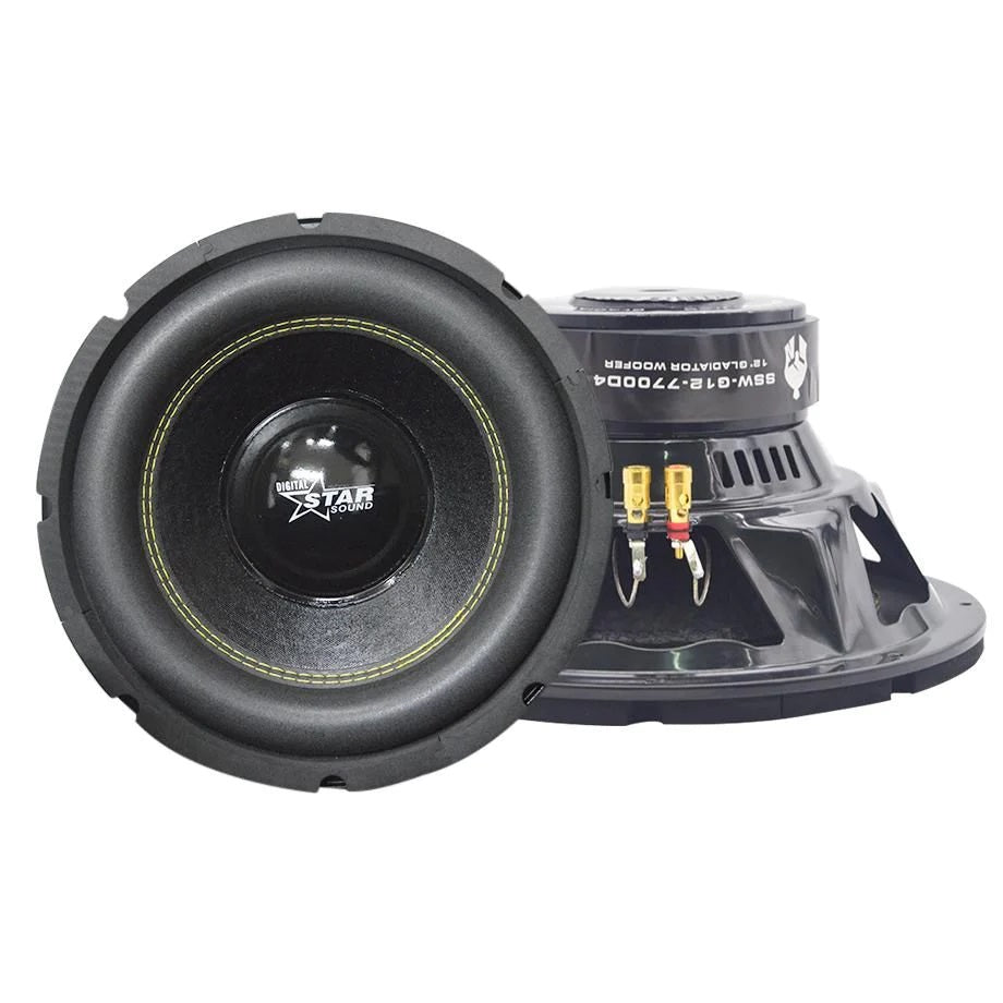 Starsound SSW-G12-7700D4 Gladiator 12″ DVC Subwoofer 7700W for sale online at Evolution Wheel and Tyre.